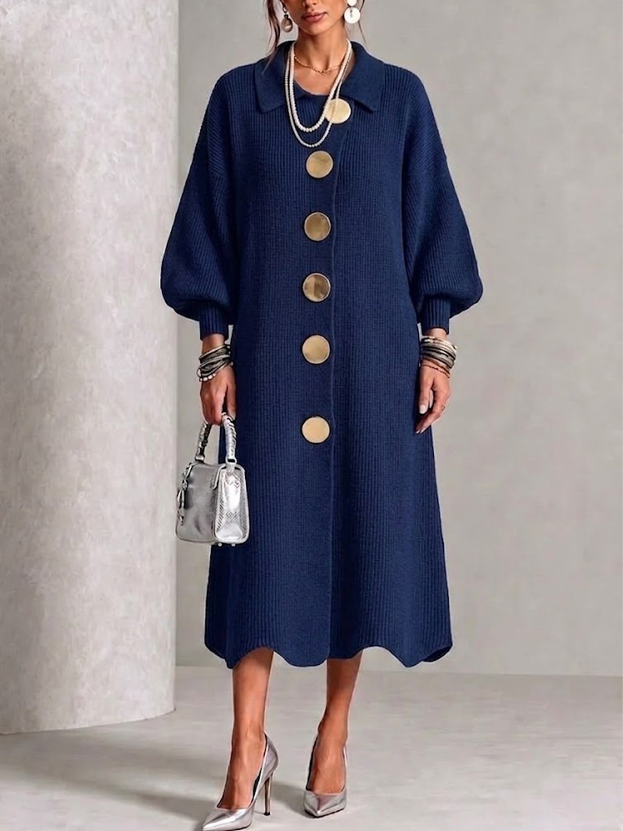 Everdine™ | Buckle Collar Knit Dress