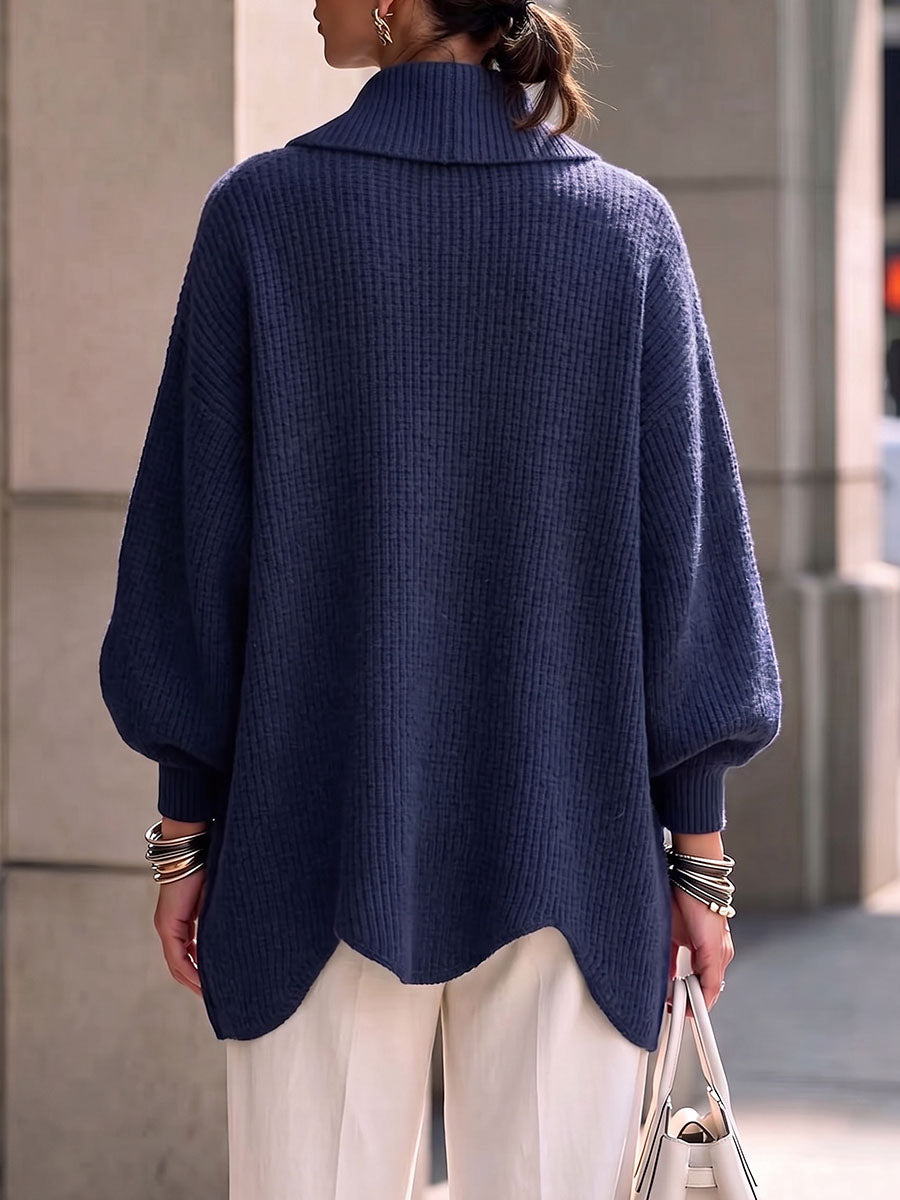 Corvina™ | Wavy Edge Knit Cardigan