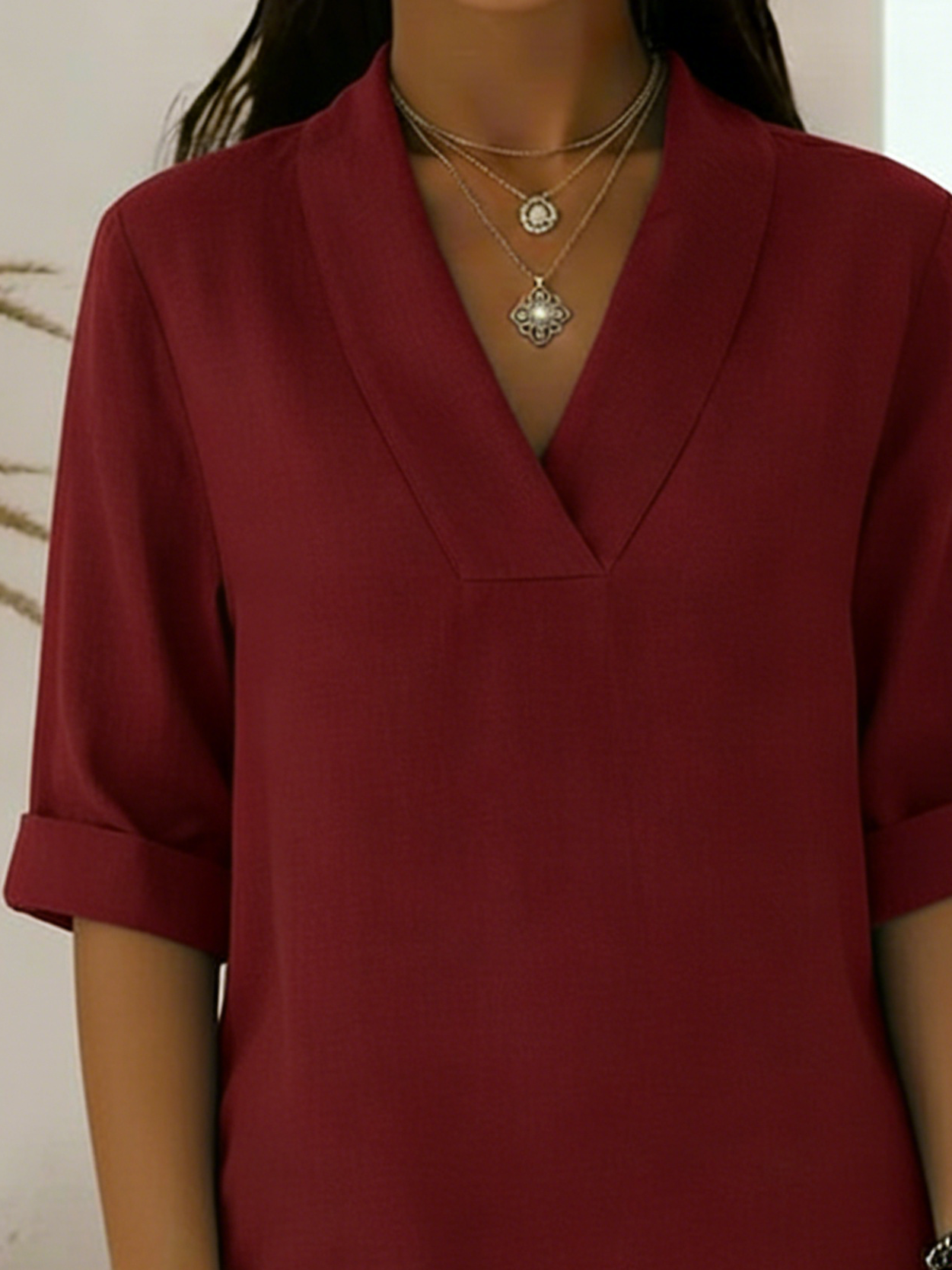 Junipera™ | Elegant Shawl Collar Linen Short-sleeved Shirt