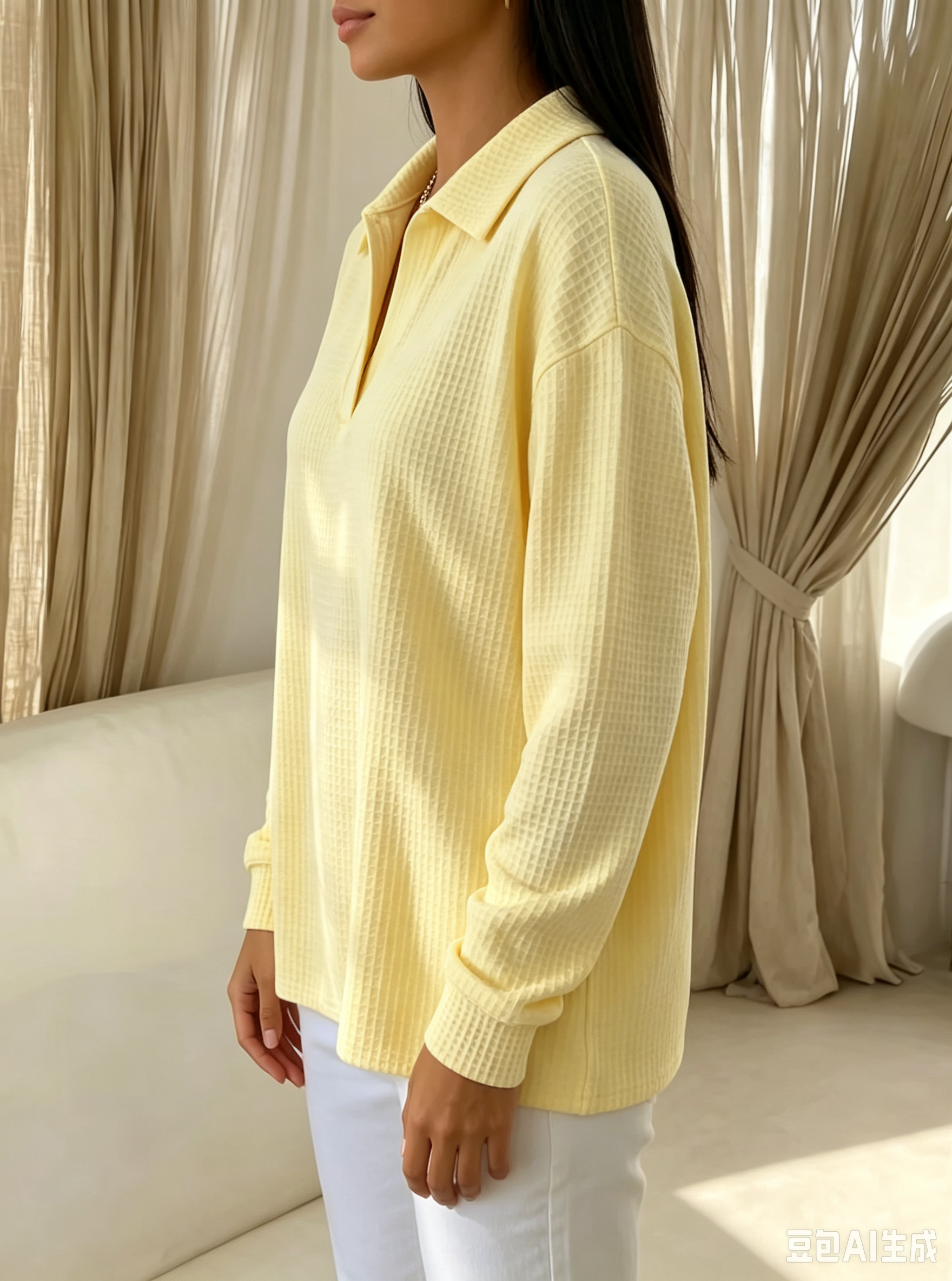 Idalia™ | Chic Soft Waffle-Knit Polo Top