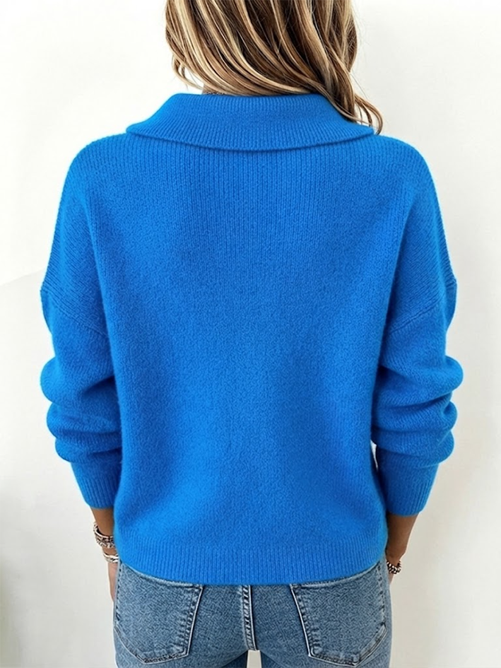 Rosewyn™ | Royal Blue Peter Pan Collar Sweater