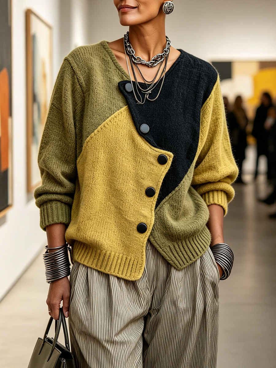 Hannah | Artisti Cozy Asymmetric Sweater