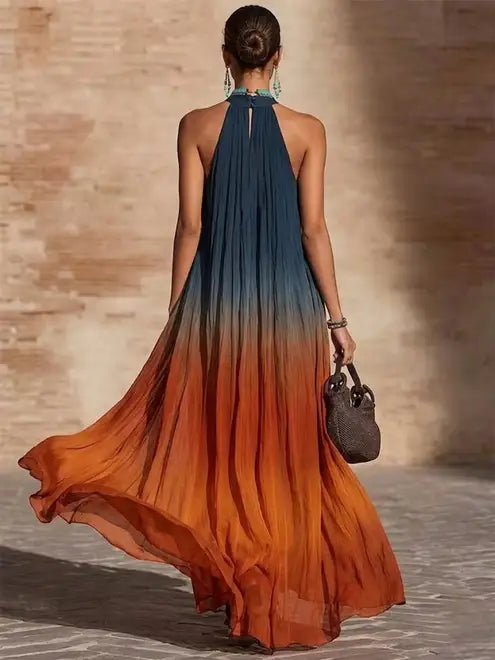Nadia™ | Gradient Halter Maxi Dress