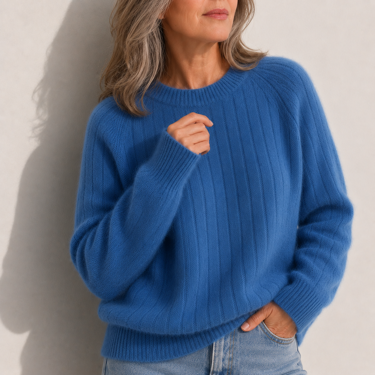 Kylara™ | Solid Colour Fluffy Sweater