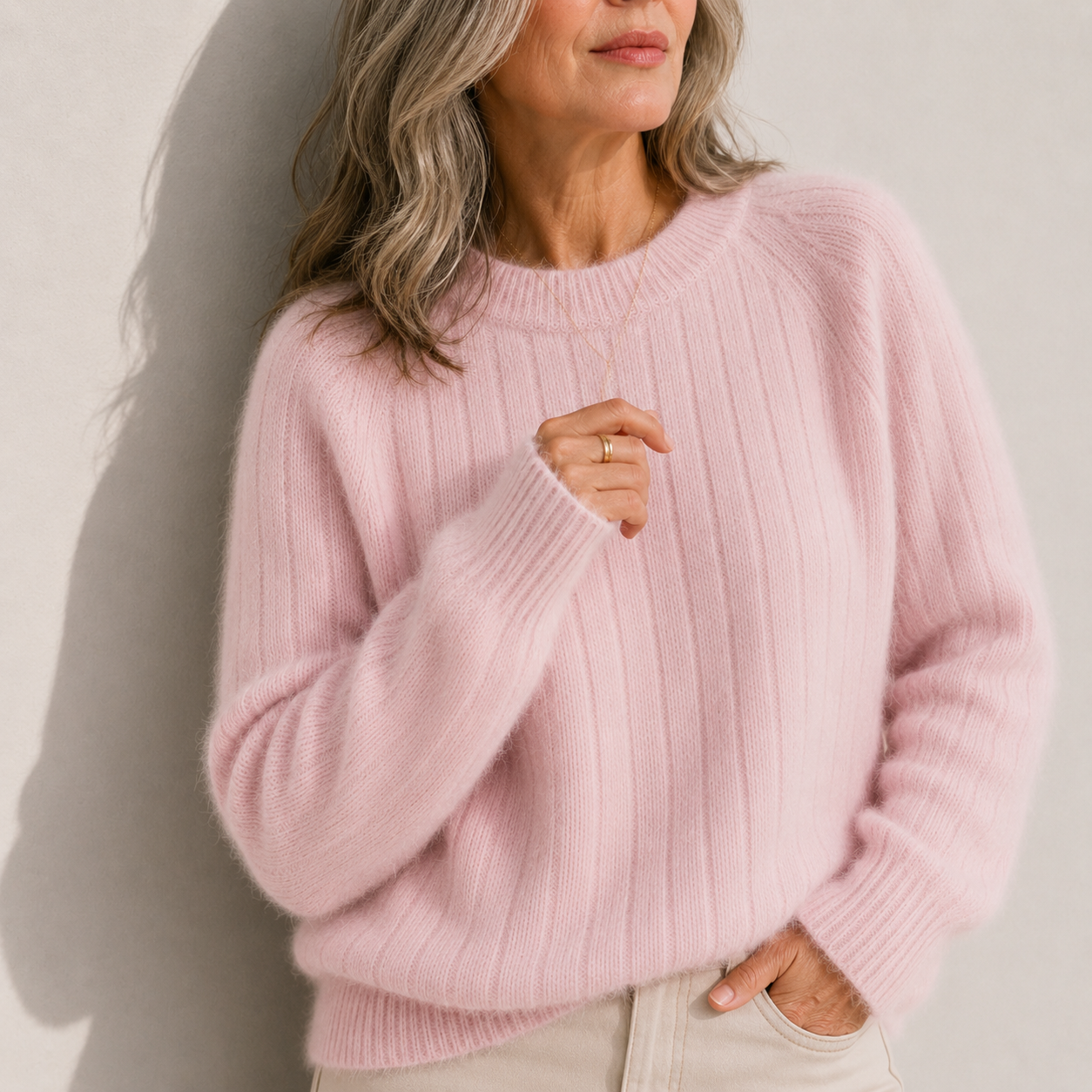 Kylara™ | Solid Colour Fluffy Sweater