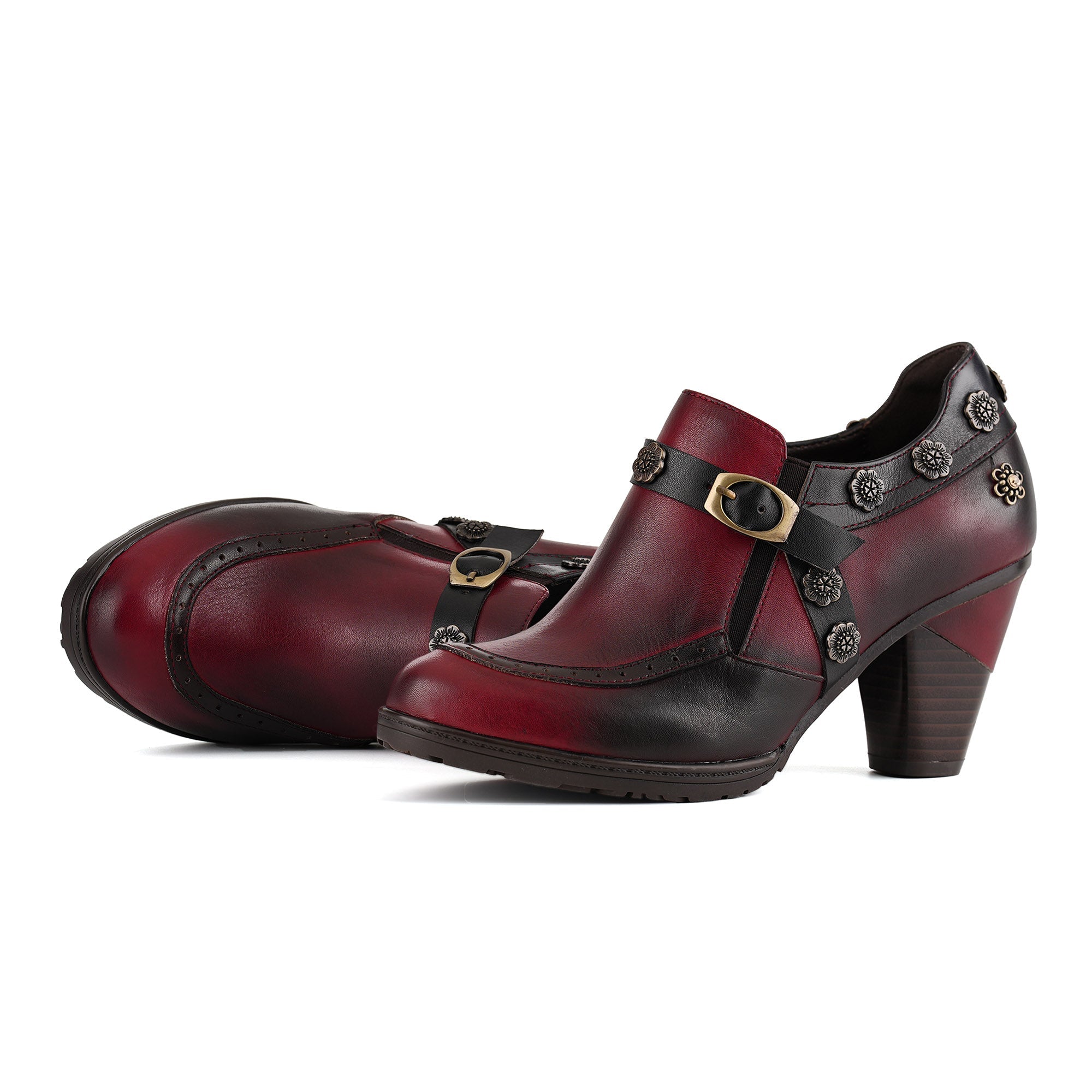 Jocette™ | Vintage Floral Heeled Bootie