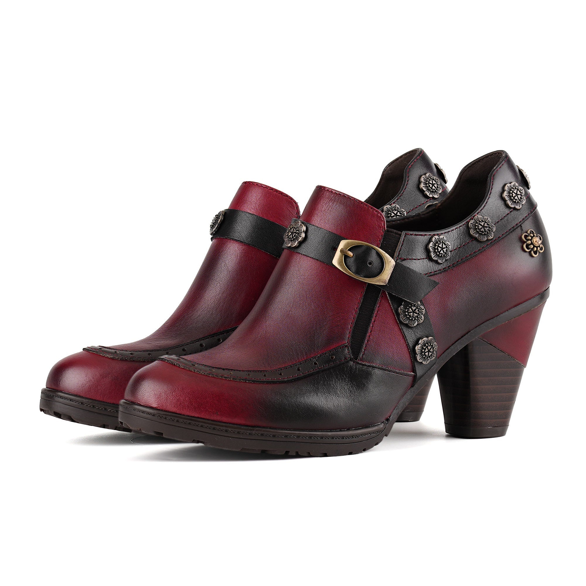 Jocette™ | Vintage Floral Heeled Bootie