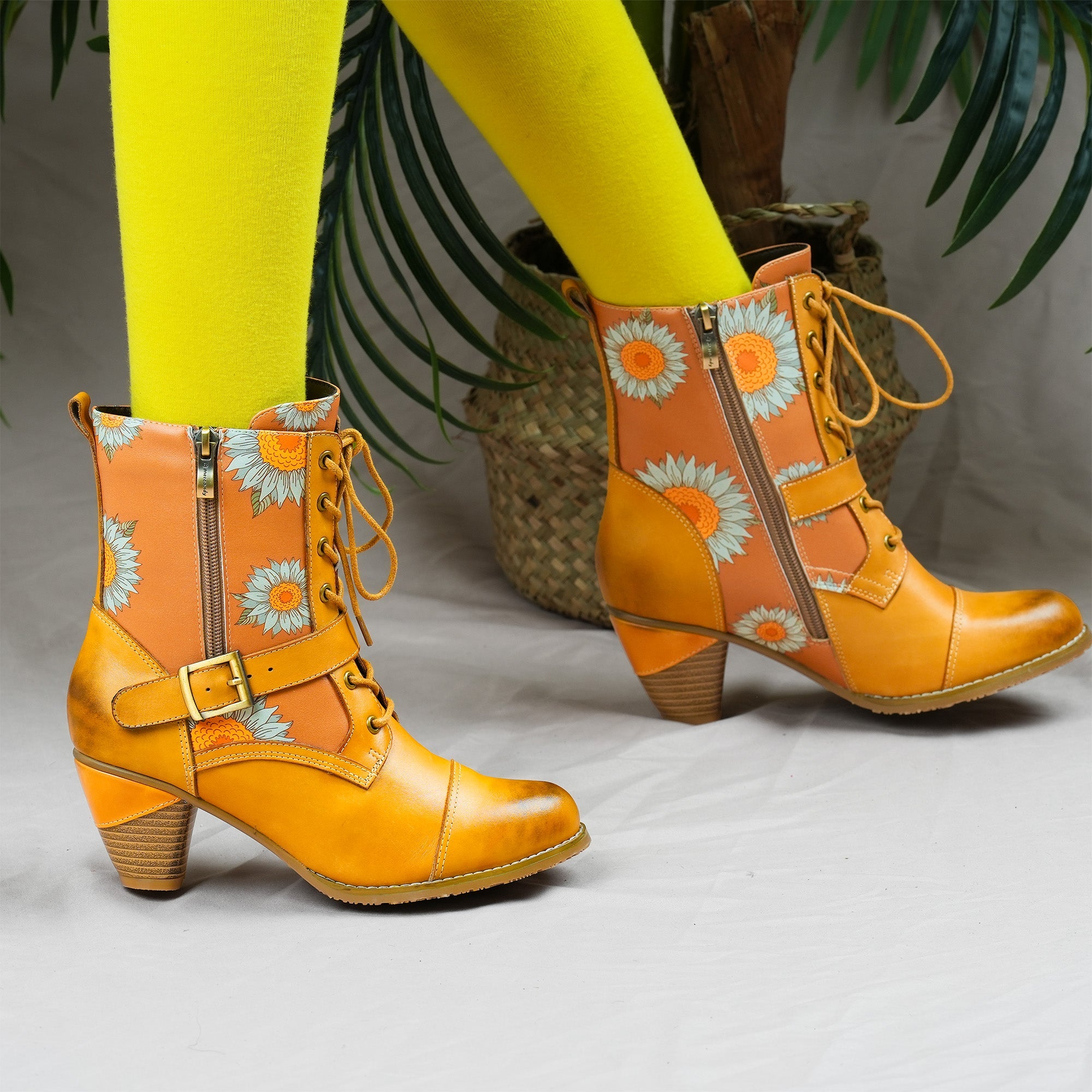 Posey™ | Sunflower Lace-Up Ankle Boot