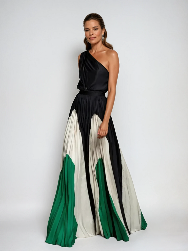 Vondra™ | Elegant One-Shoulder Maxi Dress