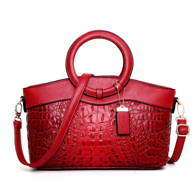 Dalene™ | Two-Tone Crocodile-Embossed Tote Bag