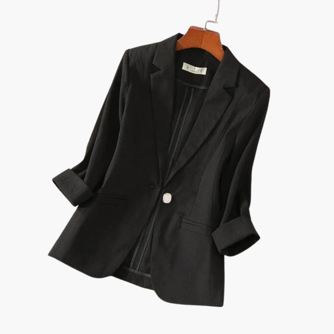 Women's Pink Blazer with 3/4 Sleeves