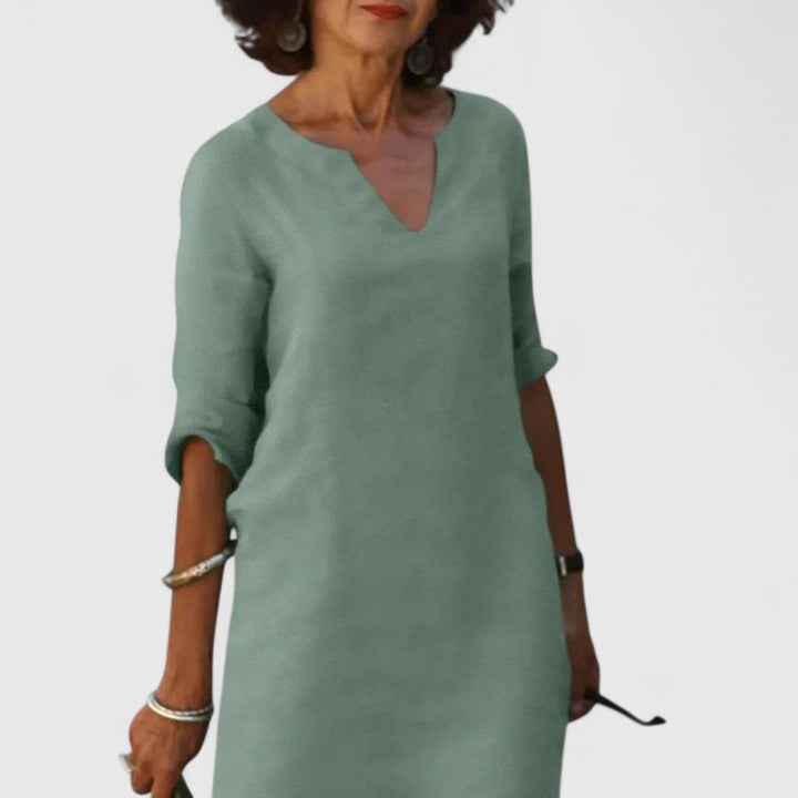 Comfortable V-Neck Dress