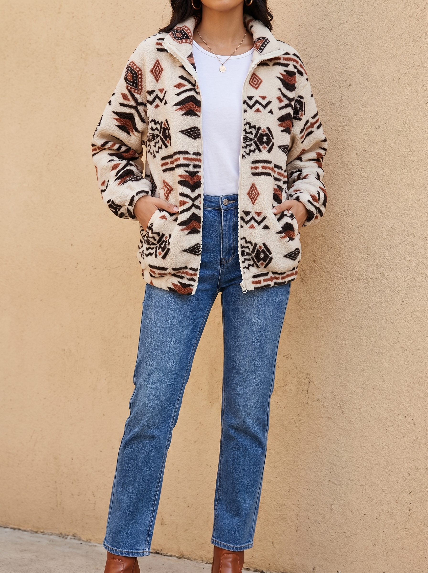 Sedona™ | Aztec Sherpa Zip Jacket — 1