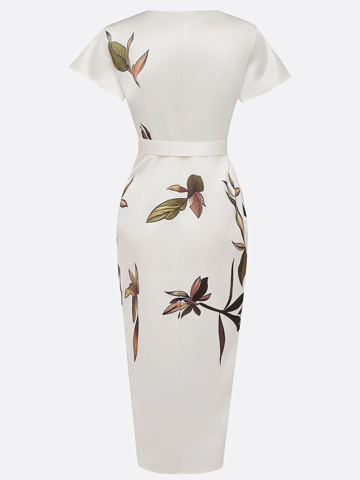 Claudette™ | Floral Wrap Midi Dress