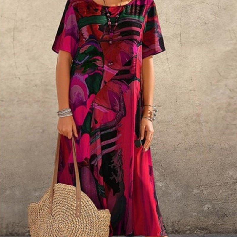 Rhonda™ | Vibrant Tropical Print Dress