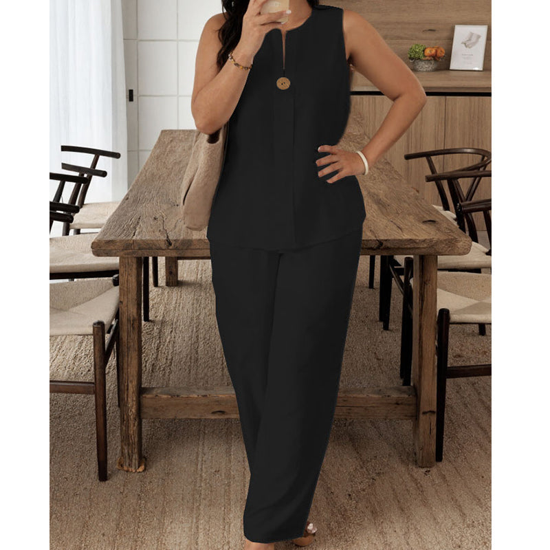 Margot™ | Sleeveless Wide-Leg Set
