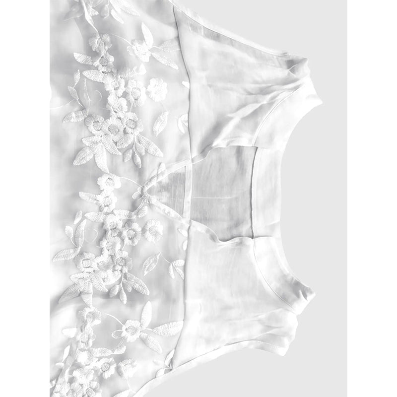Ophelia™ | Chic Floral Sleeveless Shirt
