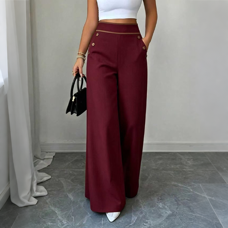 Susannah™ | Wide Leg Button Trousers