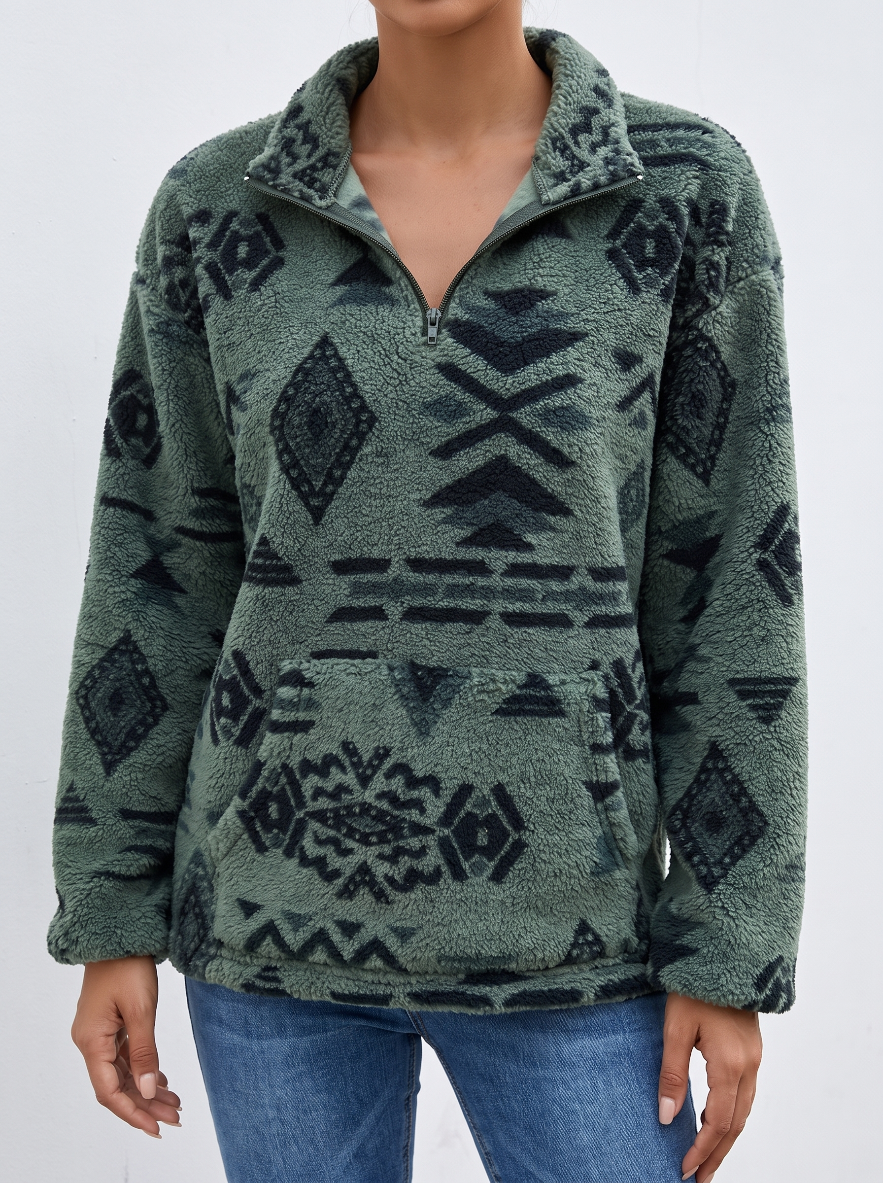Talula™ | Forest Aztec Fleece Half-Zip — 2