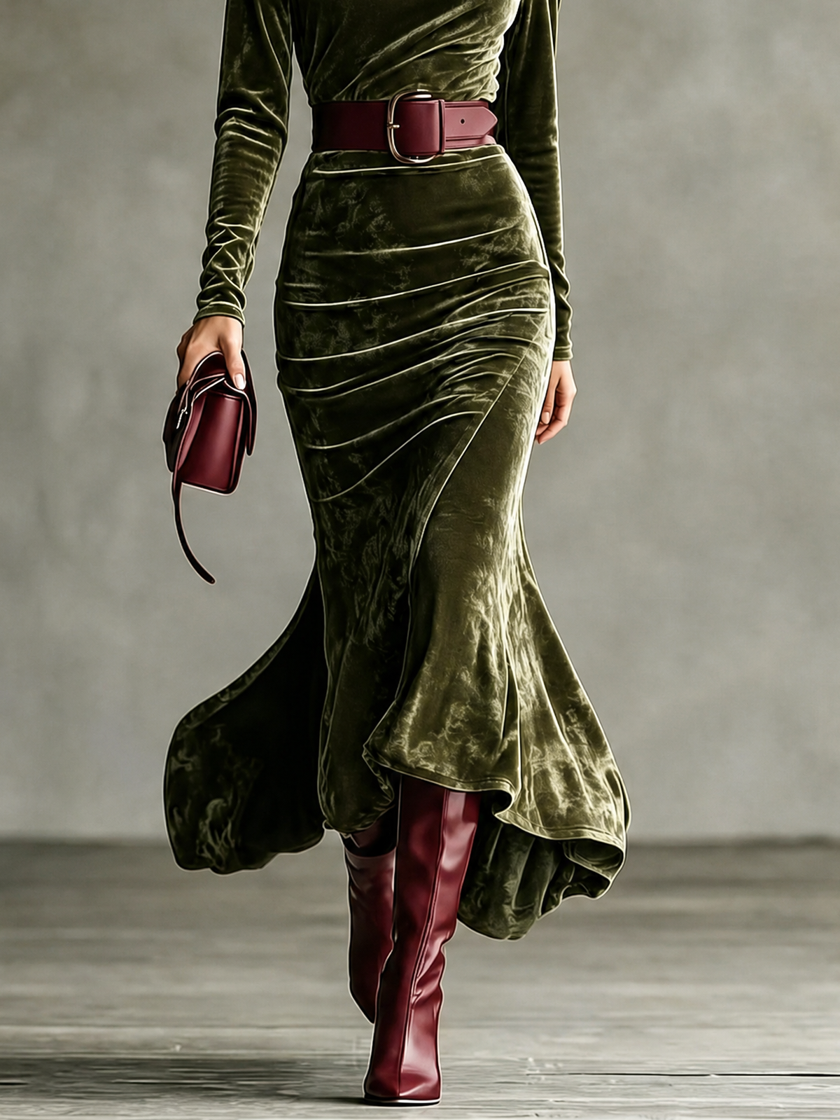 Mireille™ | Long Sleeve Mermaid Maxi Dress