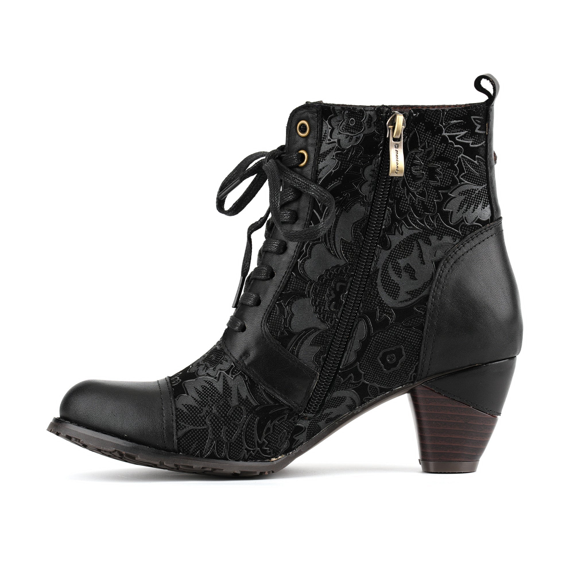 Bellancourt™ | Floral Lace-Up Ankle Boot