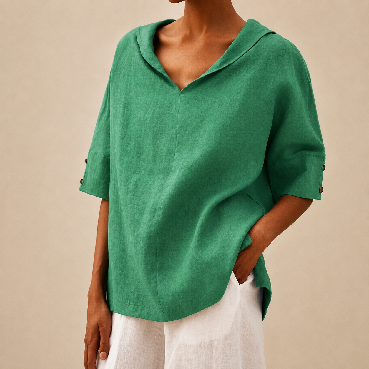 Verena™ | Vibrant V-Neck Tunic Top