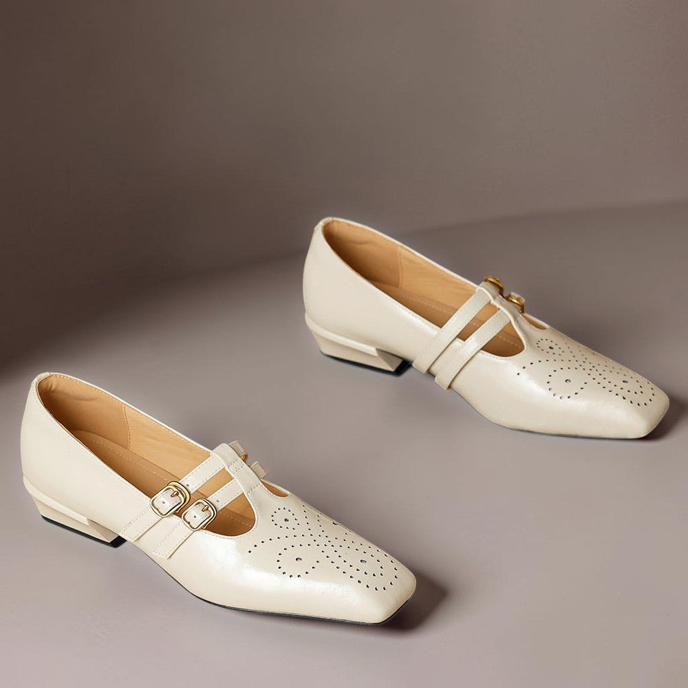 Hazel™ | Brogued Dual-Strap Mary Jane Pump