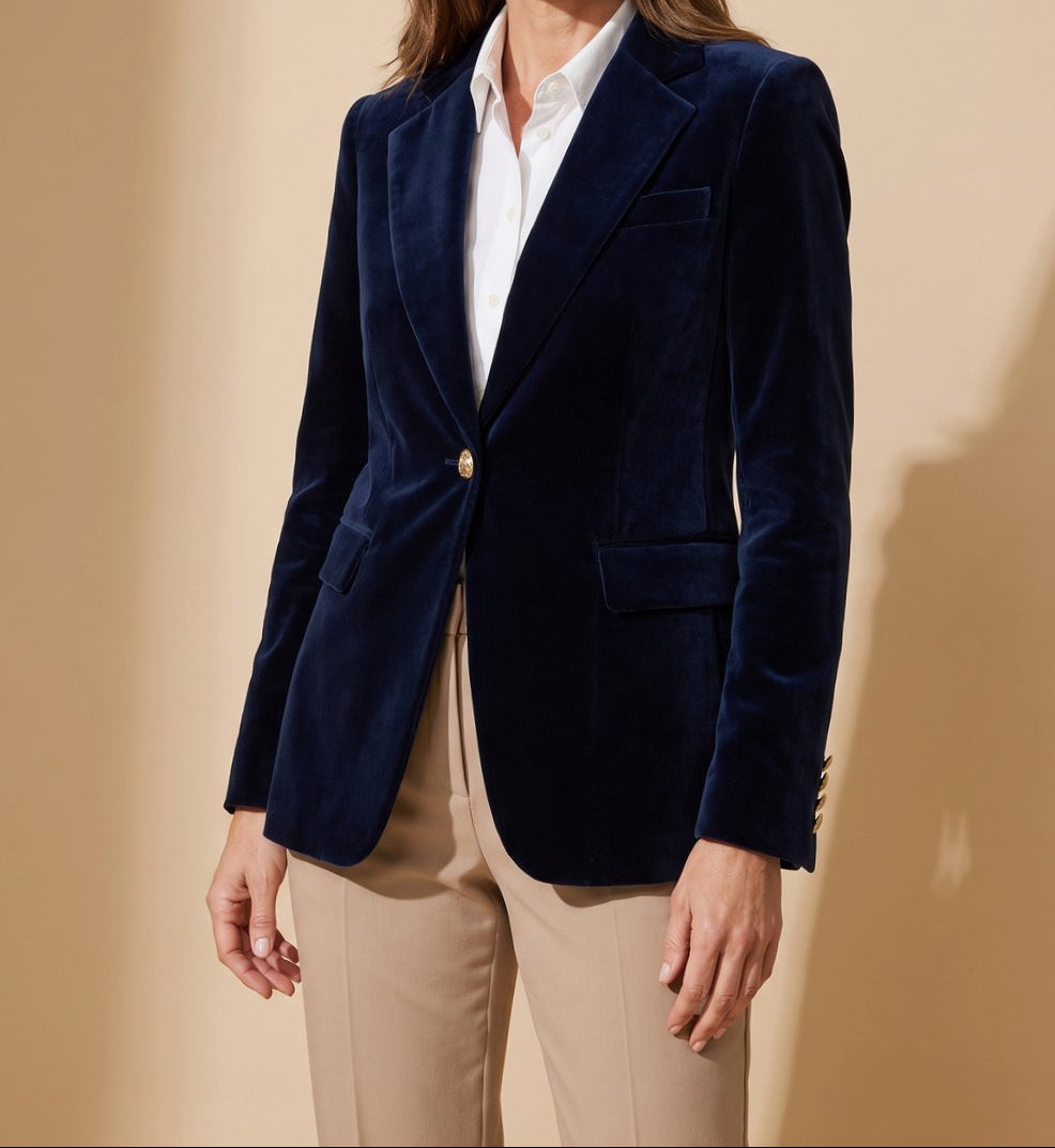 Lucinda™ | Slim-Fit Gold-Button Blazer